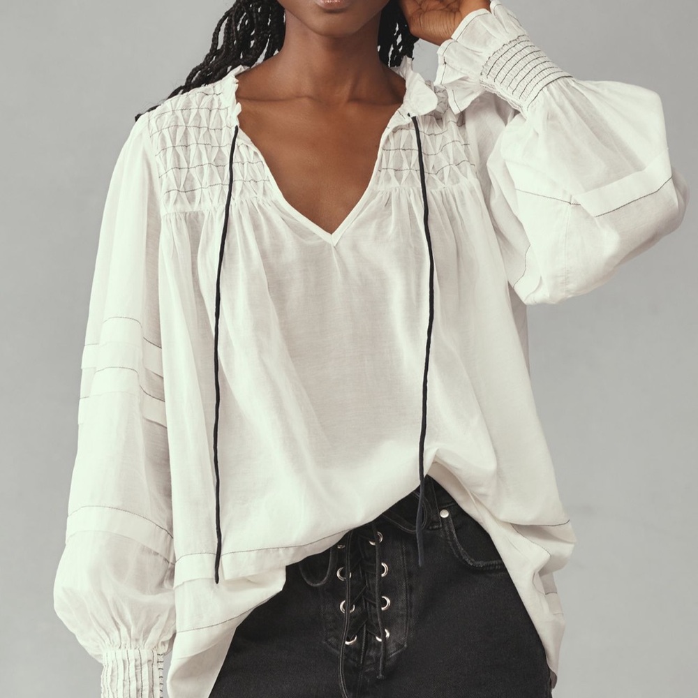 Anthropologie ♥️ Long sleeve Airy Babydoll Blouse